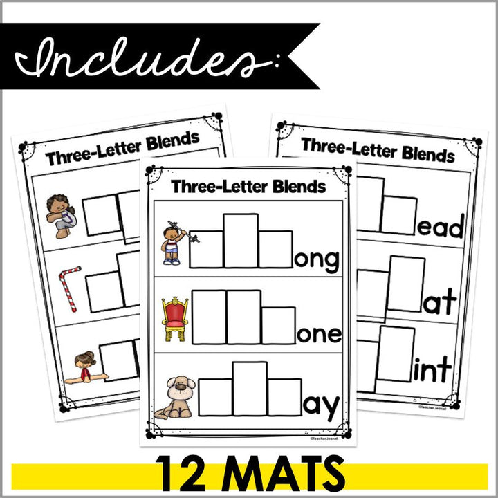 Three-Letter Blends Magnetic Letter Activities - Teacher Jeanell