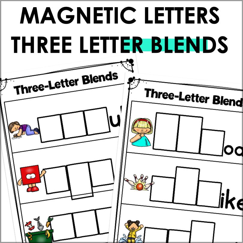Three-Letter Blends Magnetic Letter Activities - Teacher Jeanell