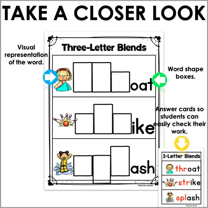 Three-Letter Blends Magnetic Letter Activities - Teacher Jeanell