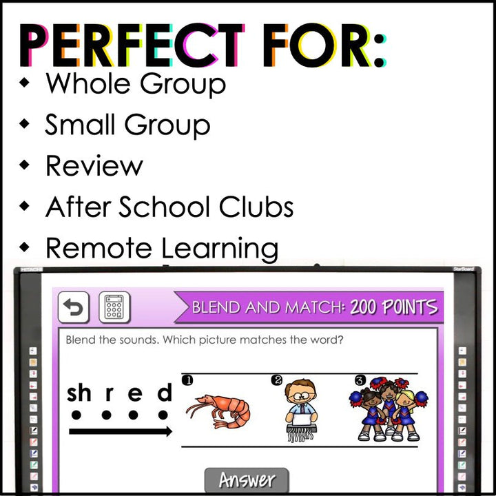 Three-Letter Blends Trigraphs Game Show | Phonemic Awareness Trivia - Teacher Jeanell