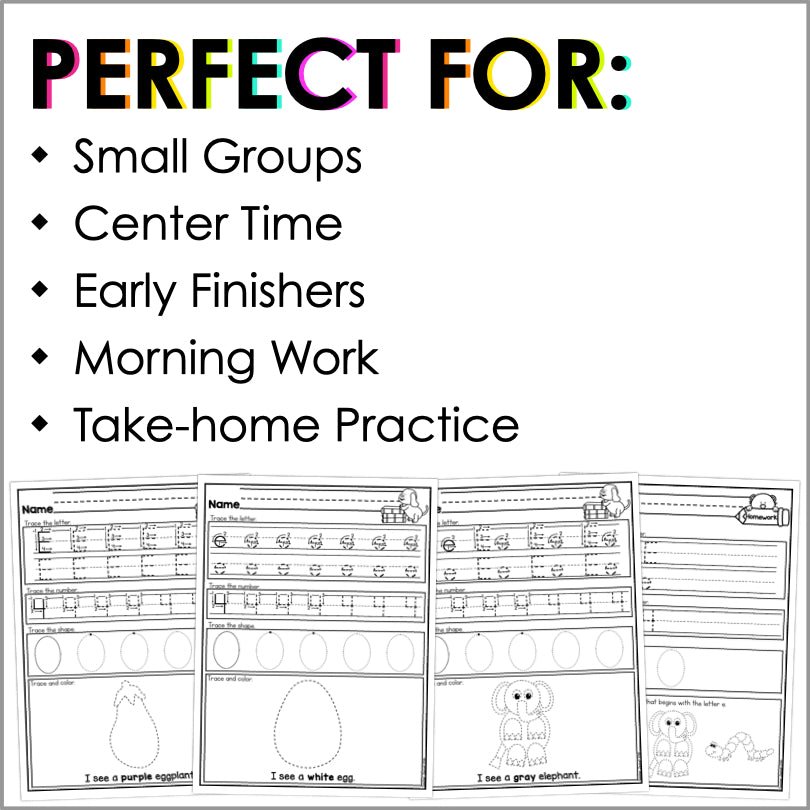 Tracing Worksheets | Handwriting Practice | Letter and Number Tracing - Teacher Jeanell
