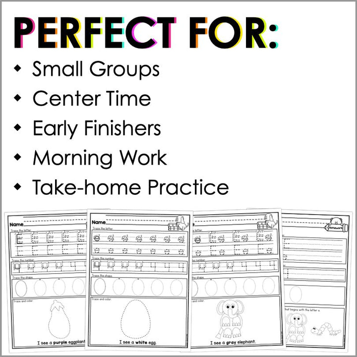Tracing Worksheets | Handwriting Practice | Letter and Number Tracing - Teacher Jeanell