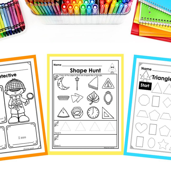 Triangle | 2D Shapes Worksheets | Shape Recognition - Teacher Jeanell