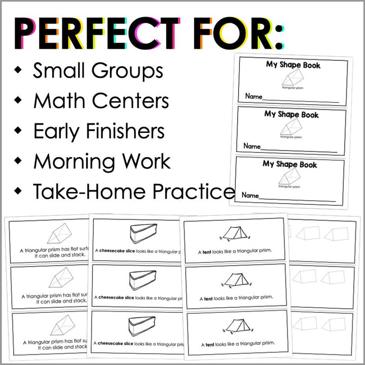 Triangular Prism | 3D Shapes Worksheets | Shape Recognition Activities - Teacher Jeanell