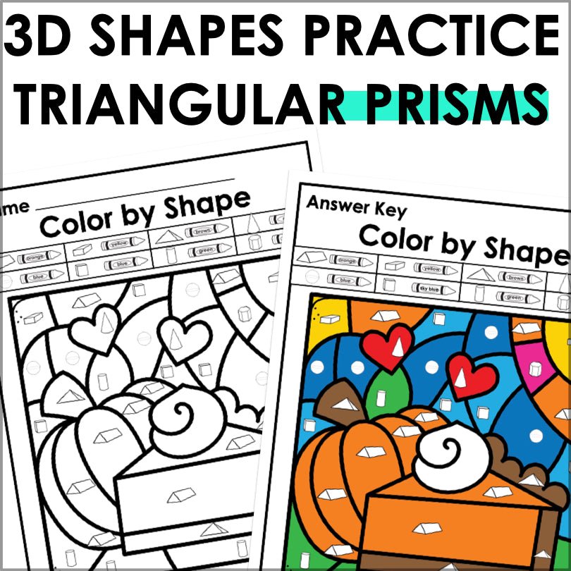 Triangular Prism | 3D Shapes Worksheets | Shape Recognition Activities - Teacher Jeanell