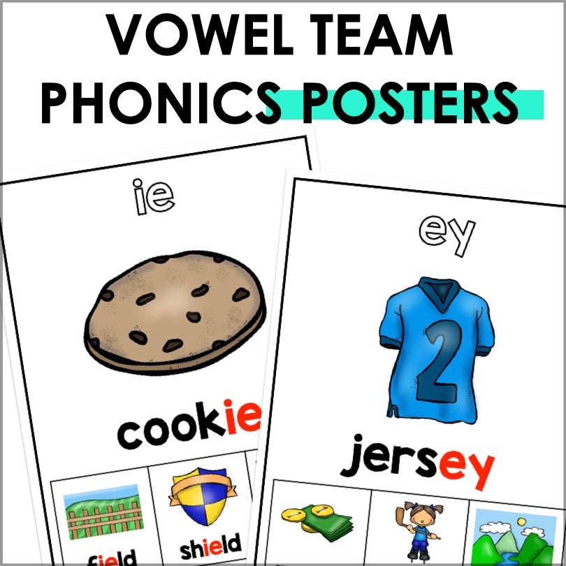 Vowel Teams Poster Set | Long Vowels Poster Set - Teacher Jeanell