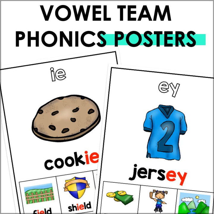 Vowel Teams Poster Set | Long Vowels Poster Set - Teacher Jeanell
