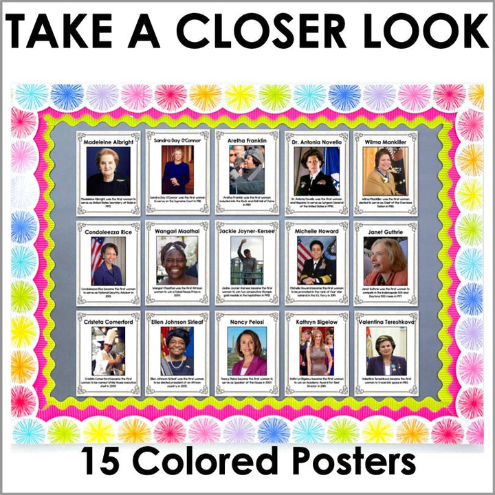 Women's History Month Bulletin Board Posters - Teacher Jeanell