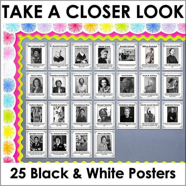 Women's History Month Bulletin Board Posters - Teacher Jeanell
