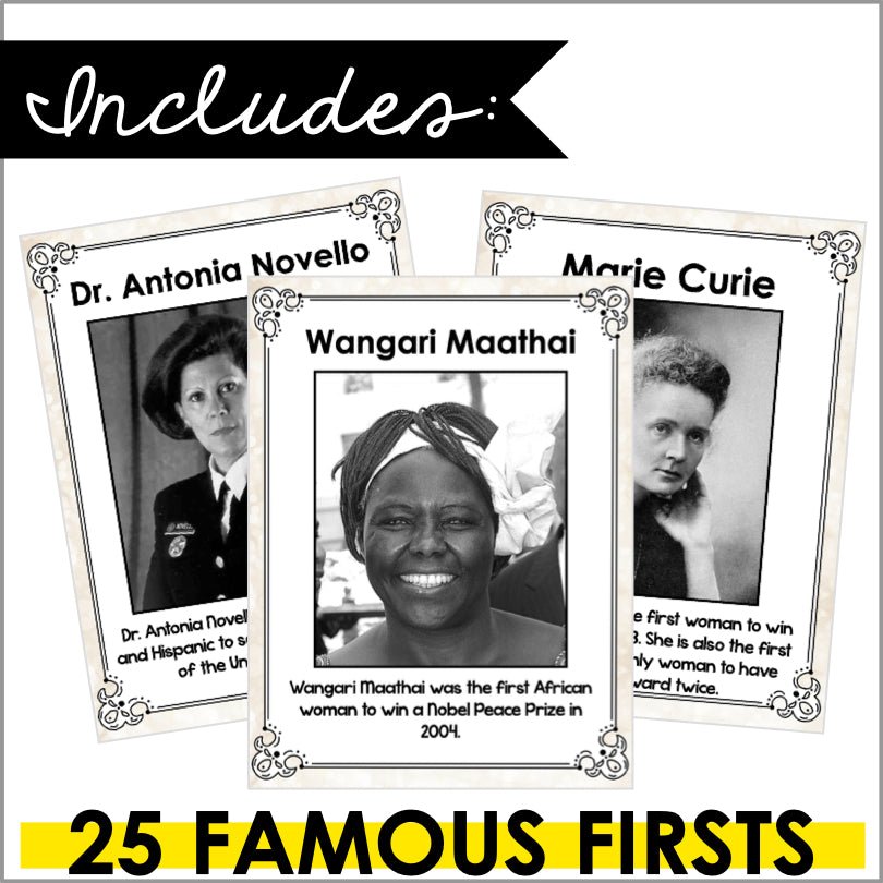 Women's History Month Bulletin Board Posters - Teacher Jeanell