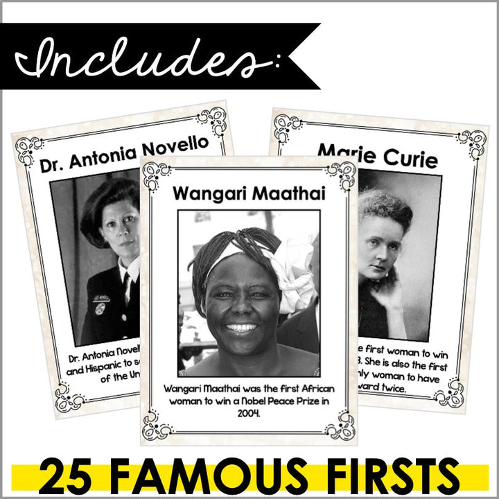 Women's History Month Bulletin Board Posters - Teacher Jeanell