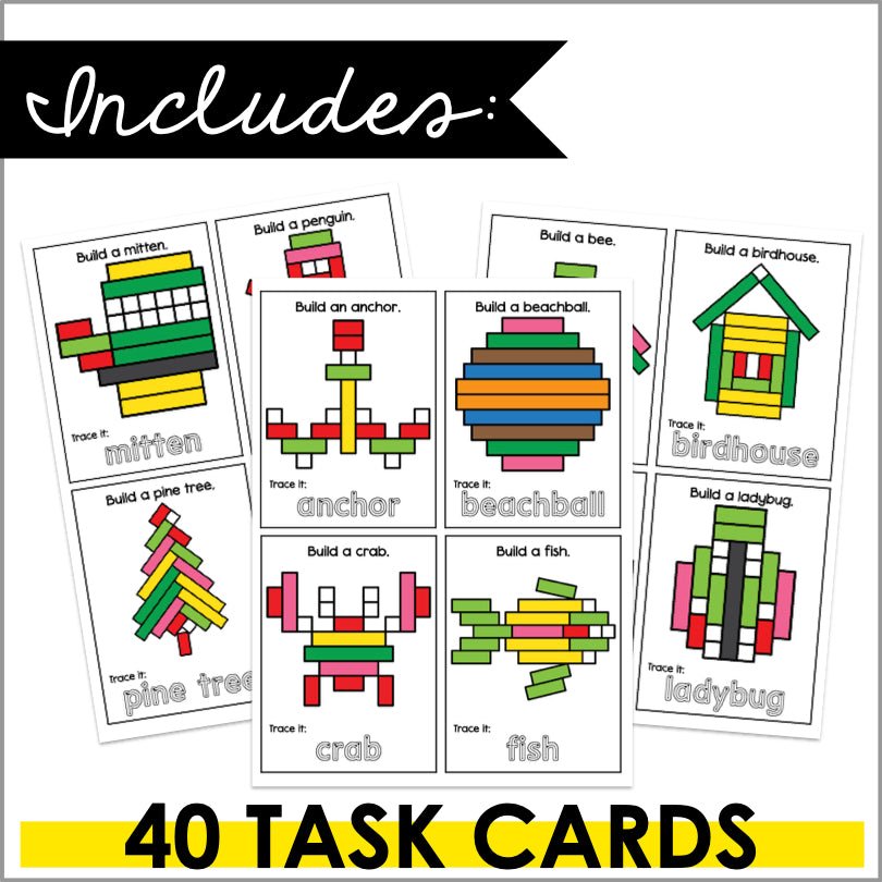 Wooden Rods Task Cards Seasons - Teacher Jeanell