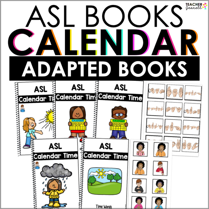 ASL Calendar Time Adapted Books for American Sign Language ASL