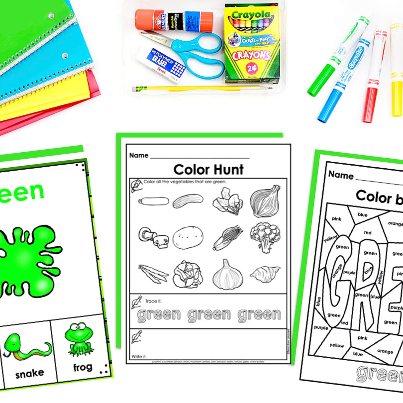 Color Green Worksheets and Activities | Color Identification