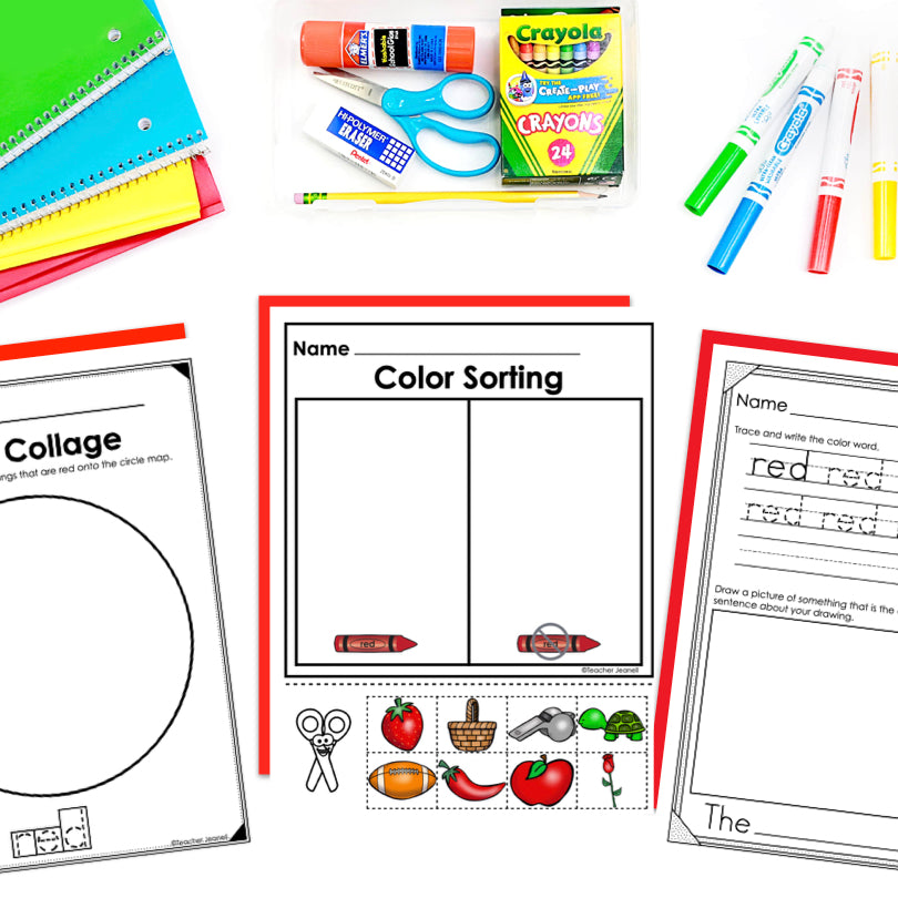 Color Red Worksheets and Activities | Color Identification
