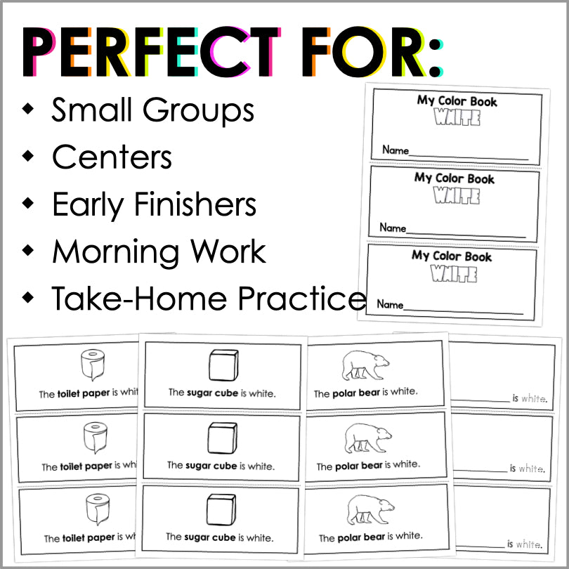 Color White Worksheets and Activities | Color Identification