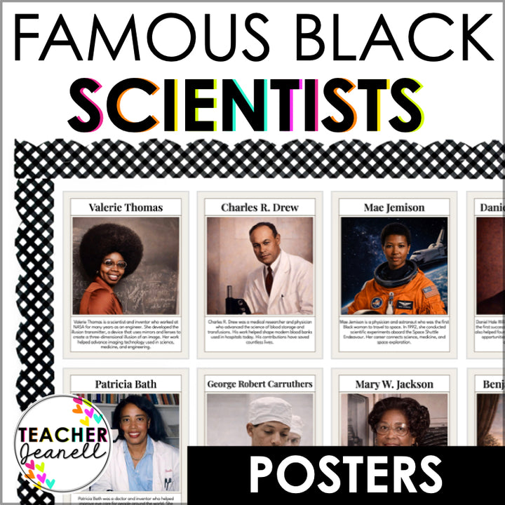 Famous Black Scientists Posters | Inspire Innovation and Learning