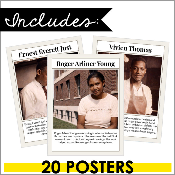 Famous Black Scientists Posters | Inspire Innovation and Learning