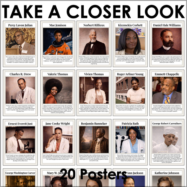 Famous Black Scientists Posters | Inspire Innovation and Learning