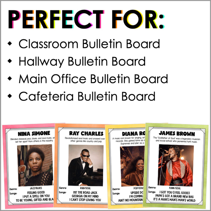 Famous Black Musicians and Singers Posters | Celebrate 20th Century Music Icons