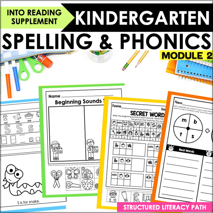 HMH Into Reading Structured Literacy Kindergarten Spelling and Phonics Module 2