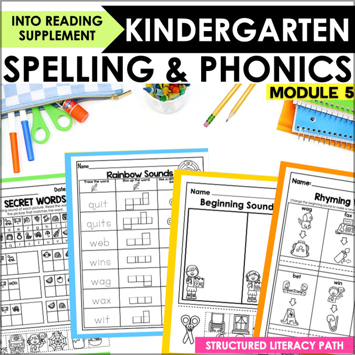 HMH Into Reading Structured Literacy Kindergarten Spelling and Phonics Module 5