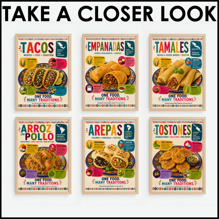 Hispanic Heritage Month Food Posters | 10 Printable Classroom Posters