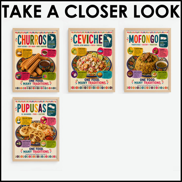 Hispanic Heritage Month Food Posters | 10 Printable Classroom Posters