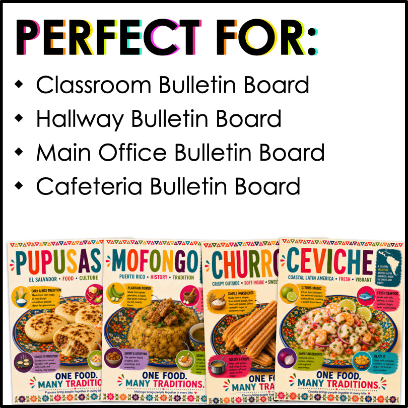 Hispanic Heritage Month Food Posters | 10 Printable Classroom Posters