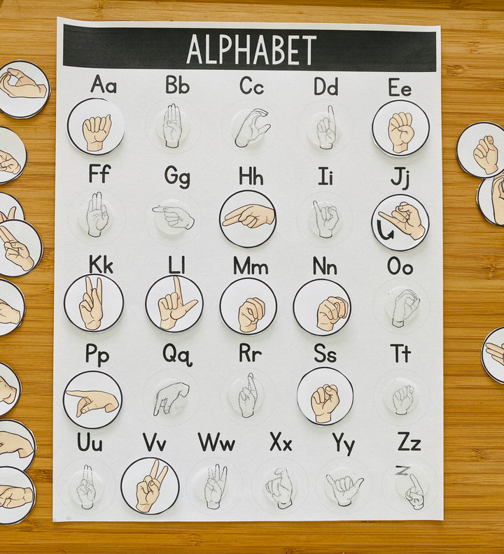 ASL Alphabet File Folder Games - ASL Busy Book