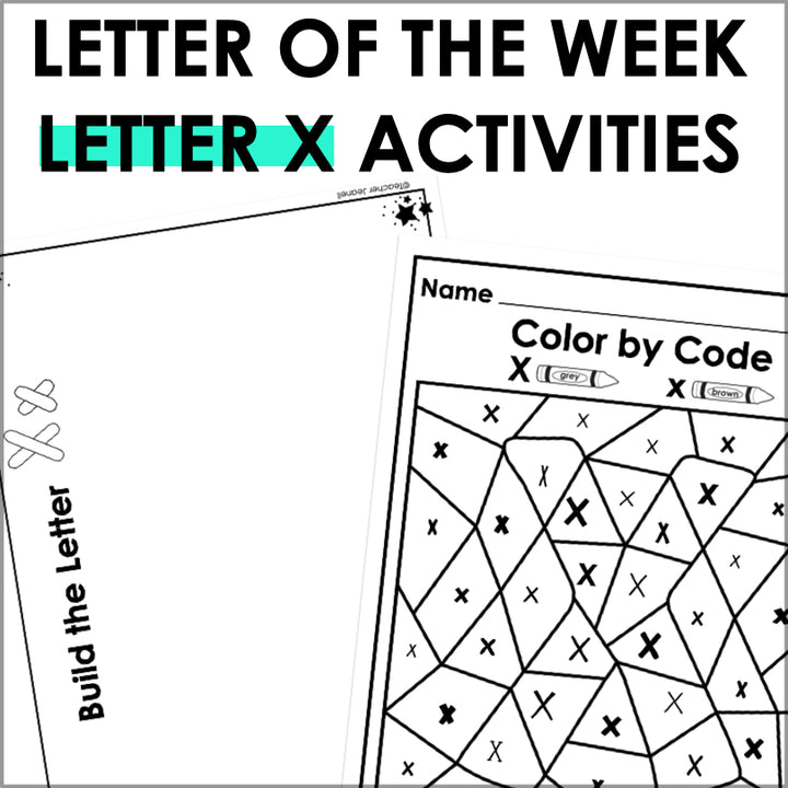 Letter X Activities | Letter of the Week Worksheets