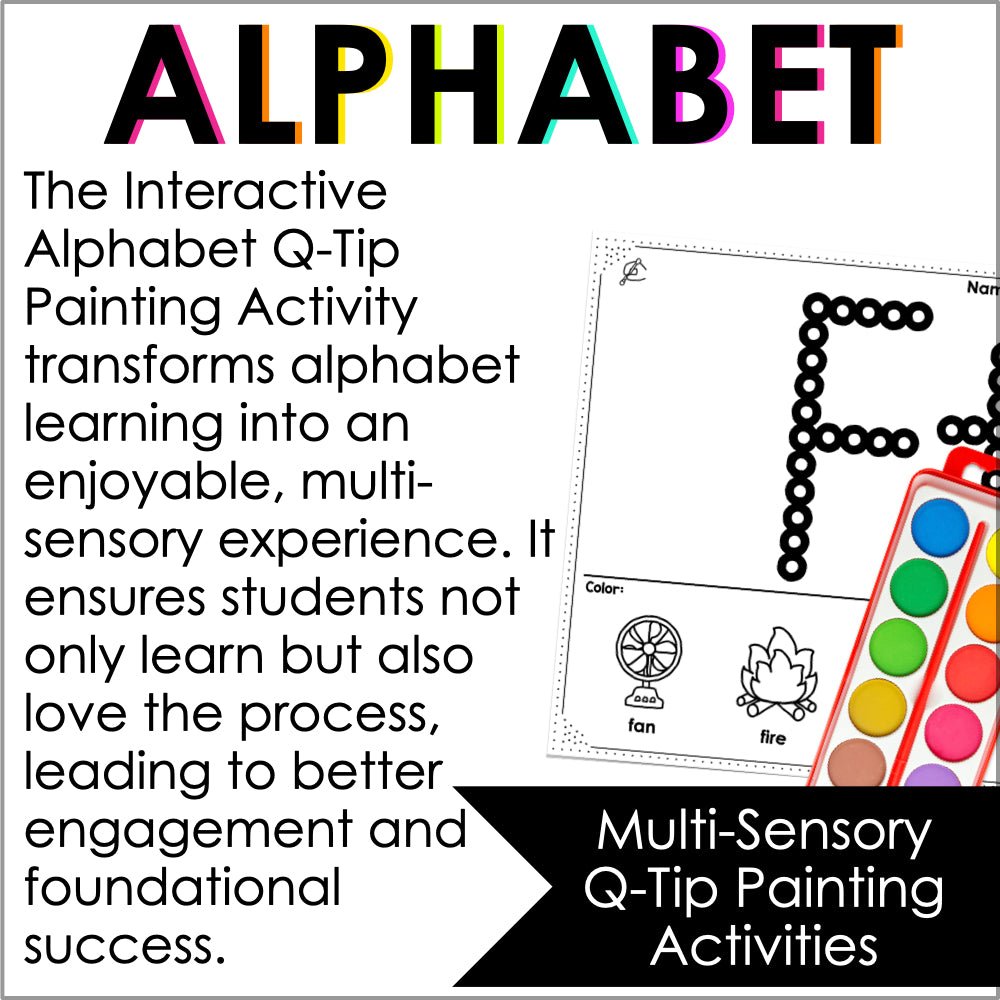 Alphabet Qtip Painting | Letter Recognition and Sounds Activities - Teacher Jeanell