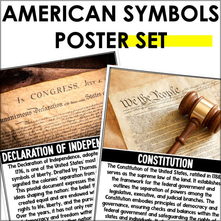 American Heritage: Iconic Symbols of the U.S. Poster Set - Teacher Jeanell