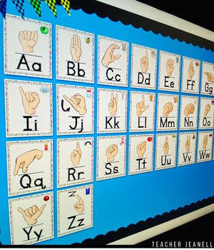 ASL Alphabet, Numbers, and Colors Poster Set | Learn Essential Signs - Teacher Jeanell