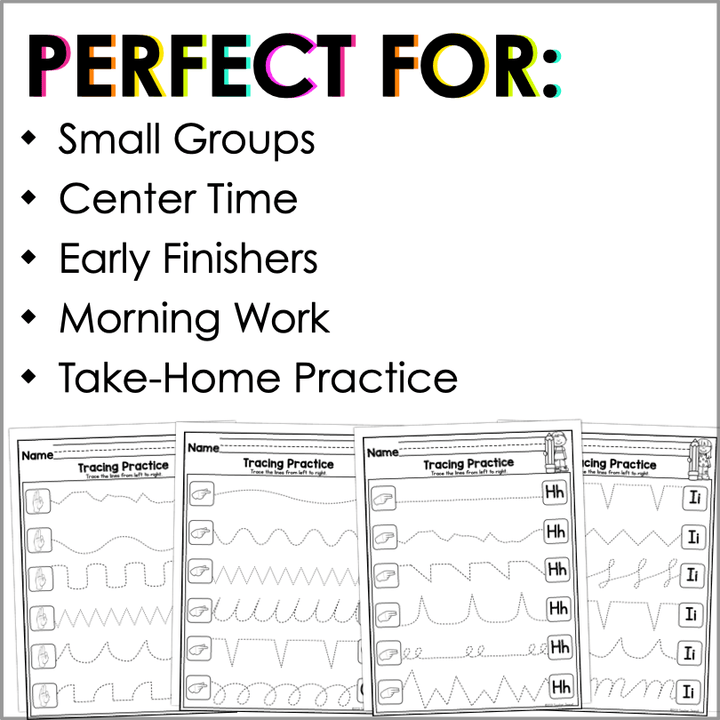 ASL Alphabet Tracing Worksheets | Build Letter Skills & ASL Mastery - Teacher Jeanell