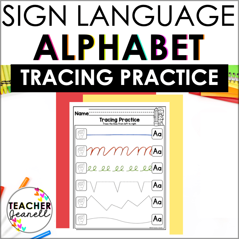 ASL Alphabet Tracing Worksheets | Build Letter Skills & ASL Mastery - Teacher Jeanell