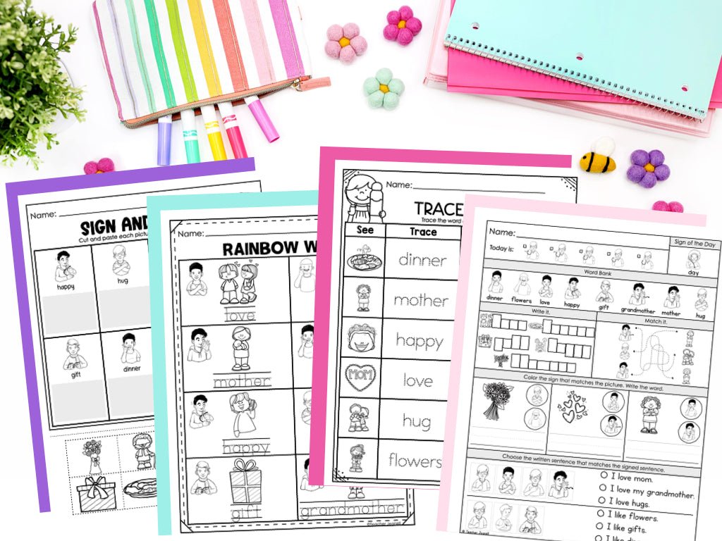 ASL Daily Practice Bundle Morning Work | ASL Curriculum Supplement - Teacher Jeanell