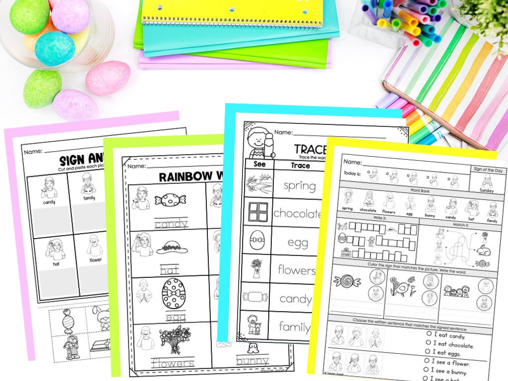 ASL Daily Practice Bundle Morning Work | ASL Curriculum Supplement - Teacher Jeanell