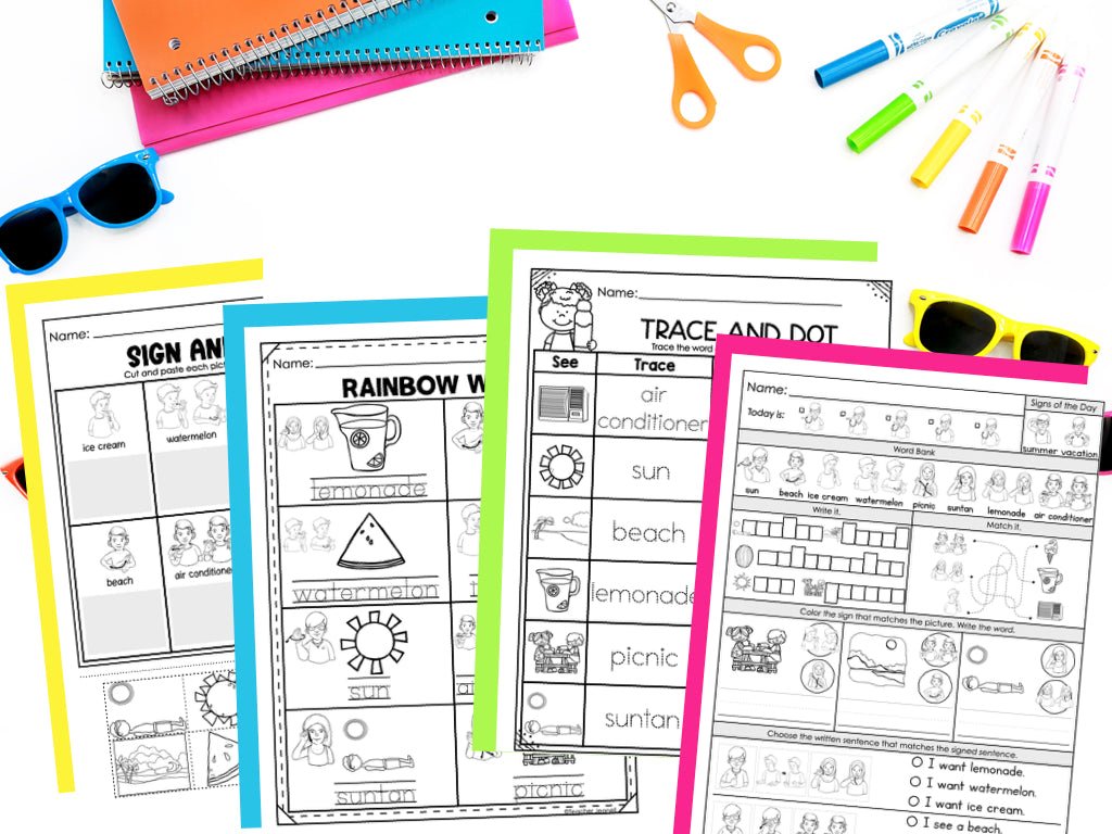 ASL Daily Practice Bundle Morning Work | ASL Curriculum Supplement - Teacher Jeanell