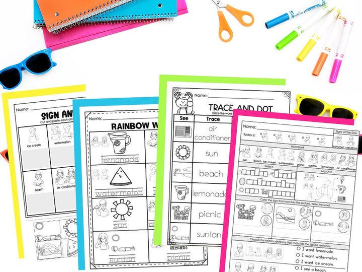 ASL Daily Practice Bundle Morning Work | ASL Curriculum Supplement - Teacher Jeanell