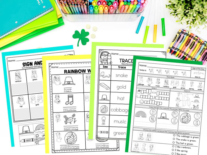 ASL Daily Practice Bundle Morning Work | ASL Curriculum Supplement - Teacher Jeanell