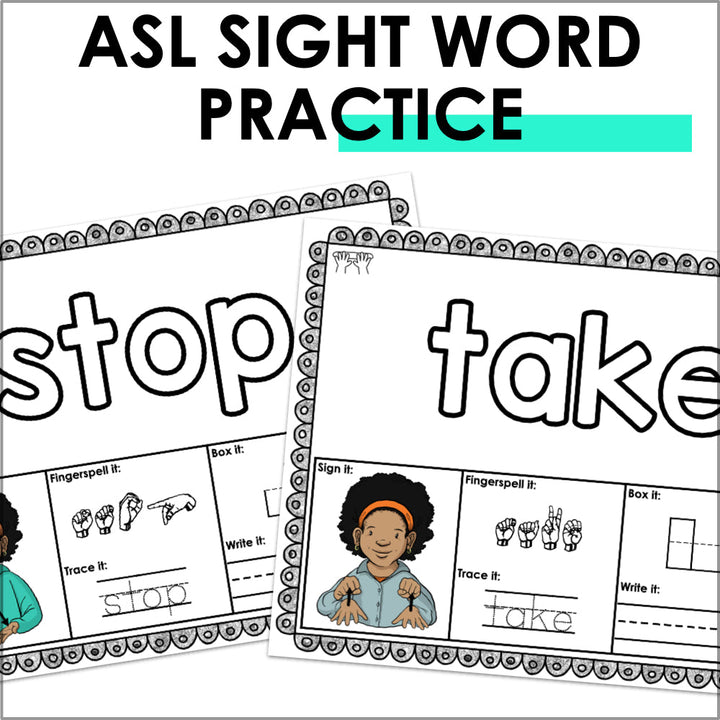 ASL Sight Word Playdough Mats for First Grade - Teacher Jeanell