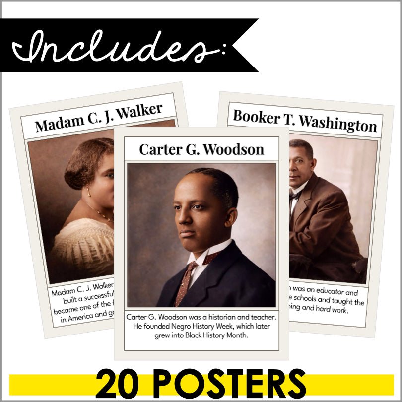 Black History Month Posters | Influential African - American Figures - Teacher Jeanell