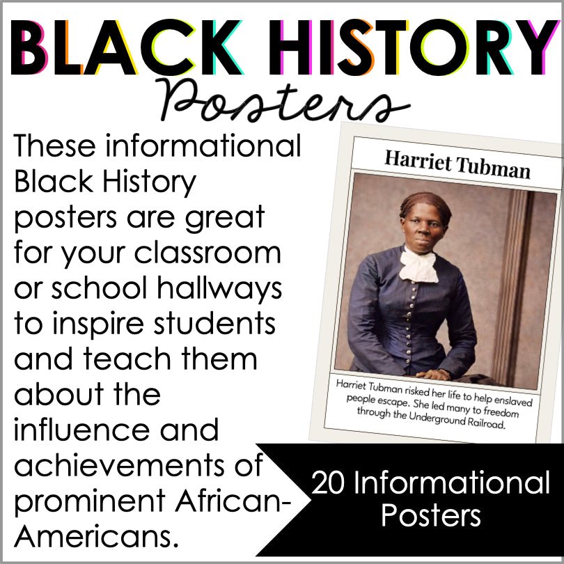 Black History Month Posters | Influential African - American Figures - Teacher Jeanell