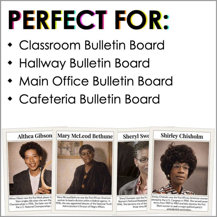Black Women in History Posters | Celebrate Famous Firsts & Inspire Students - Teacher Jeanell