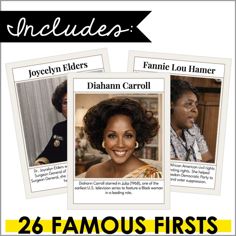 Black Women in History Posters | Celebrate Famous Firsts & Inspire Students - Teacher Jeanell