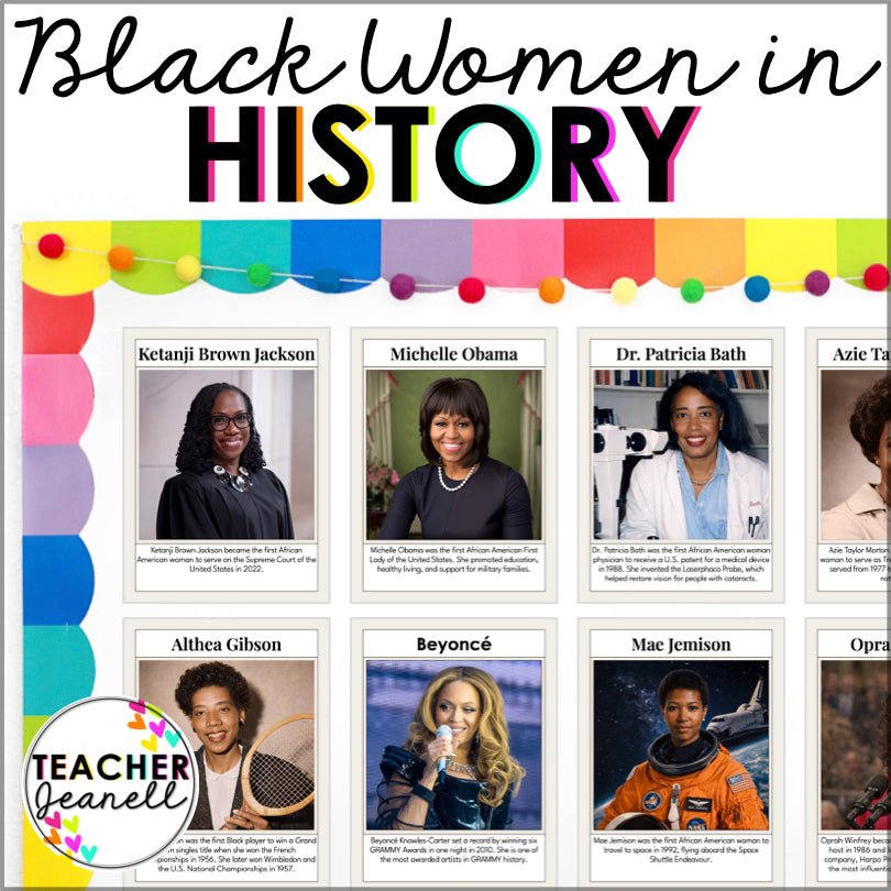 Black Women in History Posters | Celebrate Famous Firsts & Inspire Students - Teacher Jeanell