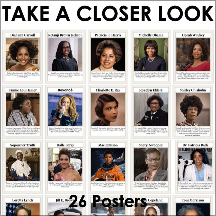 Black Women in History Posters | Celebrate Famous Firsts & Inspire Students - Teacher Jeanell