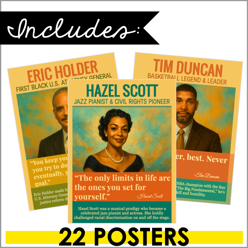 Caribbean American Heritage Month Portrait Set – Printable Art for Classroom Bulletin Board Displays - Teacher Jeanell