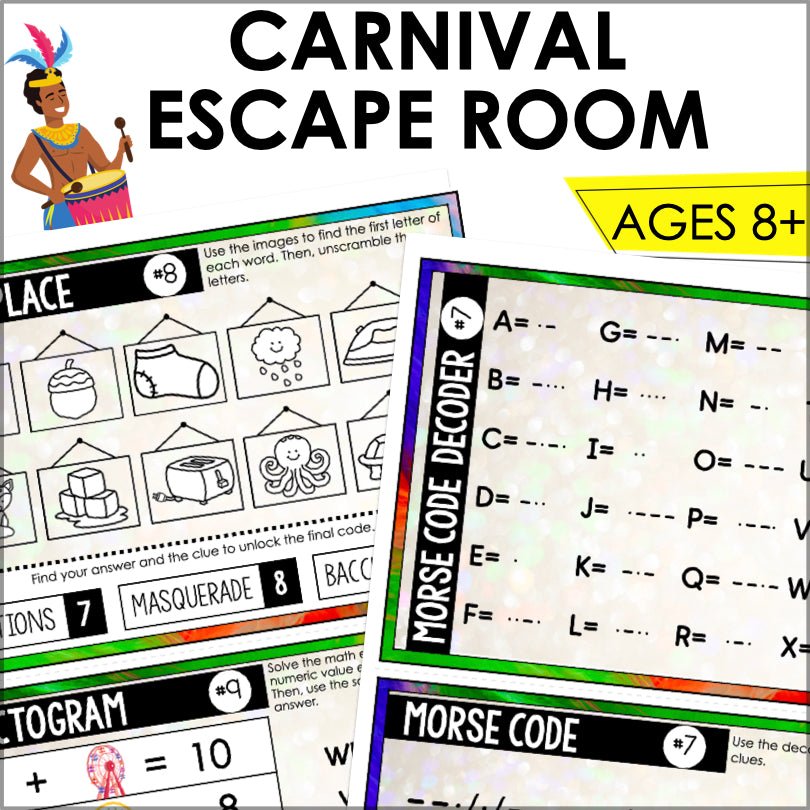 Caribbean Carnival Party Game | Carnival in the Caribbean Printable Escape Room Game - Teacher Jeanell